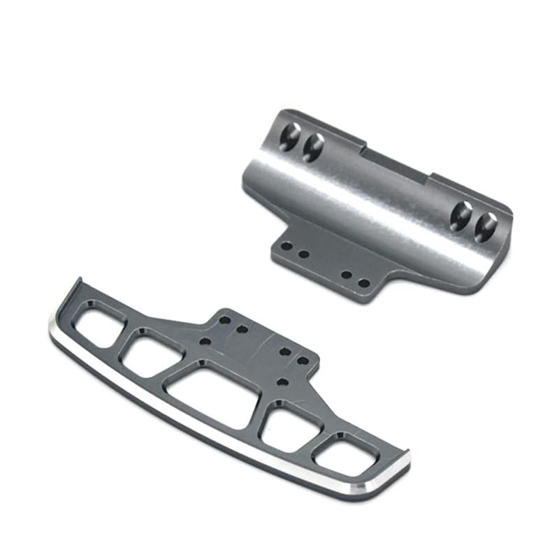 AAPIE Metal Front and Rear Bumper with Vent for Wltoys 284131 K969 K979 K989 K999 P929 P939 1/28 RC Car Upgrade Parts (Color : Grey)