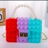 POP Fidget Toys Pearl Handbag Push Bubble Adult OR Kid Squeeze Purse Squishy SPOTIFY Party Gifts (Purple) view 4