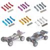 AAPIE Metal Thicken Front & Rear Swing Arm Mounts for Wltoys 144001 144002 124019 124018 124016 RC Car Upgrade Parts (Color : Silver) view 3