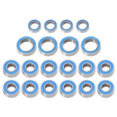 AAPIE 20PCS Rubber Sealed Ball Bearing Kit for Tamiya TT01 TT-01 TT01E TT01D TT02B 1/10 RC Car Upgrades Parts Accessories