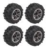 AAPIE 4Pcs 80Mm Wheel Tire Tyre for Xinlehong Q901 Q902 Q903 9130 9136 9137 9138 Hosim 1/16 RC Car Upgrade Parts view 1
