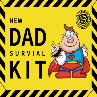 New Dad Survival Kit  Funny Gift for New Dad, Dad to Be, Gag Gift for Men, First Time Father Essentials, for New Parents, Daddy Gifts from Wife or Friends
