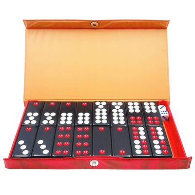 Pai Gow Tiles Game Set Chinese Pai Gow Tile Set, Pai Gow Large Adult Household Hand Rubbing Cards, Entertaining Party Games (Size : 22#)