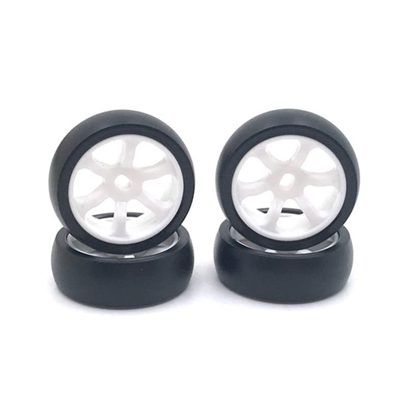 AAPIE 4Pcs Hard Plastic Drift Tire Tyre Wheel for Wltoys 284131 K969 K989 P929 Mini-Z Mini-Q Mini-D 1/28 RC Car Upgrades Parts