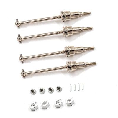 AAPIE 4Pcs Metal Drive Shaft CVD with Adapter for HAIBOXING HBX 18856 18857 18858 18859 1/18 RC Car Upgrades Parts Accessories