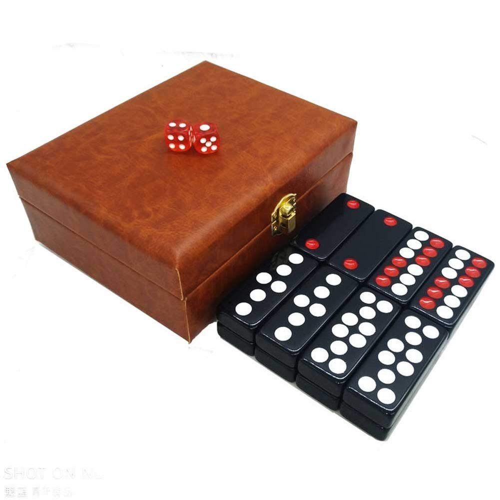 Pai Gow Tiles Game Set Chinese Pai Gow Tile Set, Pai Gow Large Adult Household Hand Rubbing Cards, Entertaining Party Games (Size : 18#)