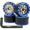 hobbysoul Heavy 1.0 Beadlock Wheels Weight 21g/Rim, Adjustable Offset RC 1.0 Wheels for 1/18 Traxxas TRX4M & 1/24 Axial SCX24 90081 Crawler, (4-Pack) view 1