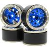 hobbysoul Adjustable Offset 1.0 Beadlock Wheels Rims Champagne Blue Color, Positive & Negative Heavy 21g/Rim for Axial SCX24 90081 Other 1/24 RC Micro Crawler, (4-Pack) view 4