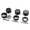 hobbysoul Adjustable Offset 1.0 Beadlock Wheels, Heavy 1.0 RC Wheels Weight 21g/Rim for 1/18 Traxxas TRX4M & 1/24 Axial SCX24 90081 Crawler, (4-Pack) view 2