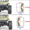 hobbysoul Adjustable Offset 1.0 Beadlock Wheels, Heavy 1.0 RC Wheels Weight 21g/Rim for 1/18 Traxxas TRX4M & 1/24 Axial SCX24 90081 Crawler, (4-Pack) view 3