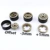 hobbysoul Adjustable Offset 1.0 Beadlock Wheels Champagne Color, Negative & Positive Heavy Rims 21g/Rim for Axial SCX24 90081 Other 1/24 RC Micro Crawler, (4-Pack) view 2
