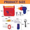 My First Tool Box Baby, 10-Piece Soft Plush Sensory Baby Tool Playset, with Electric Drill, Saw, Wrench, Hammer, Screwdriver and Screws for Early Montessori Education and Boy & Girl Toy Gift (Red) view 3