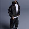 1/12 Scale Male Clothes,Men's Denim Coat Pants Trousers Clothing for 6inch Male Action Figure Body Doll (Black) view 2