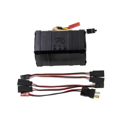 MOOKEENONE 1 * 2 Channel RC Car Engine Sound Simulator System 10 Sound Effects Standby Statement& AUX Channel Supported