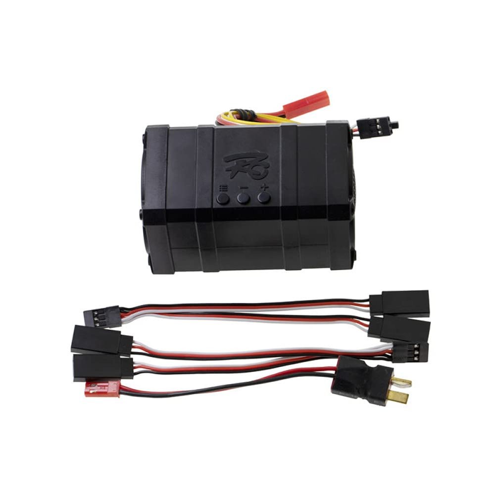 MOOKEENONE 1 * 2 Channel RC Car Engine Sound Simulator System 10 Sound Effects Standby Statement& AUX Channel Supported