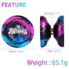JOLESHARE Professional Yoyo X4 - Unresponsive for Pros & Responsive Yoyos for Beginners with Bearings, Gloves, Removal Bearing Tool & 5 Strings (Red, Black, Blue) view 4