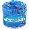 Blue Clear Slime Pink Heart Add Ins Scented Crystal Water Slime Big Soft Putty, Stress Relief Stretchy Toy for Girls Boys Kids Birthday Party Favors 7OZ 200ML view 1