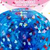 Blue Clear Slime Pink Heart Add Ins Scented Crystal Water Slime Big Soft Putty, Stress Relief Stretchy Toy for Girls Boys Kids Birthday Party Favors 7OZ 200ML view 2