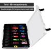 Double Sided Toy Storage Organizer Case for Hot Wheels Car, for Matchbox Cars, for Mini Toys, for Small Dolls. Carrying Box Container Carrier with 48 Compartments - Black (Box Only) view 2