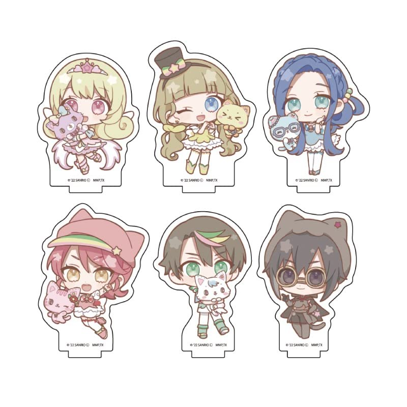 A3 Mukle Dreamy Mikkusu! 02 Rainbow Mini Character Acrylic Petite Stand 2.8 inches (70 mm) APS-MDM-02 Box of 6