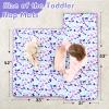UOMNY Toddler Nap Mat Girls Kids Nap Mats with Removable Pillow and Blanket Butterfly Toddler Sleeping Bag for Preschool Daycare Purple 53x21 Inch view 2