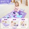 UOMNY Toddler Nap Mat Girls Kids Nap Mats with Removable Pillow and Blanket Butterfly Toddler Sleeping Bag for Preschool Daycare Purple 53x21 Inch view 4