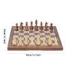 Chess Set Chess Piece Set Non-Magnetic Folding Chess Set with Counterweight Bottom Flocking Chess Pieces,15.7" Chess Set with Handcrafted Chess and Storage Bags , Wooden Chess Set for Adults, Portable view 2