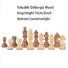 Chess Set Chess Piece Set Non-Magnetic Folding Chess Set with Counterweight Bottom Flocking Chess Pieces,15.7" Chess Set with Handcrafted Chess and Storage Bags , Wooden Chess Set for Adults, Portable view 3