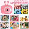Vasttron Kids Camera for Girls Boys 3-12 Years Old Selfie Children Camera Infant Toys Bunny 1080P HD Digital Video Camera for Toddler Christmas Easter Birthday Gifts with 32GB SD Card view 4