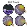 KRIDDR Dynamic Moving Sand 3D Round Glass Moving Screen Deep Sea Sand Landscape Flowing Sand Frame Moving Sand Art Picture Relaxing Desktop Ornaments view 3