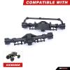RCAWD for 1/18 Axial UTB18 Capra Trail Buggy Crawlers Upgrades, Rear & Steering Axle Assembled & Front & Rear Axle Housing Without Gears Aluminum Parts AXI218001 Black view 3