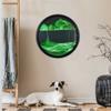 KRIDDR Wall Art Sandscape Decor 360 Rotation Moving Sand 3D Relaxing Home Office Picture Round Glass Deep Sea Sandscape Moving Display Flowing Frame view 1
