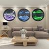 KRIDDR Wall Art Sandscape Decor 360 Rotation Moving Sand 3D Relaxing Home Office Picture Round Glass Deep Sea Sandscape Moving Display Flowing Frame view 4