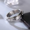 Adreamz 6mm Spinner Rosary Ring for Anxiety Relief Fidget Spinner Ring with Anti-worry Beads Cross Wedding Bands for Men Women 7 view 2