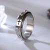 Adreamz 6mm Spinner Rosary Ring for Anxiety Relief Fidget Spinner Ring with Anti-worry Beads Cross Wedding Bands for Men Women 7 view 3
