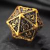 DND Dice Set Metal, Steampunk Hollow Metal D&D Dice 7 Set, Polyhedron Role Playing Dice Set for Dungeons and Dragon Game,TRPG, Role Playing Dice Games,B view 3