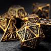 DND Dice Set Metal, Steampunk Hollow Metal D&D Dice 7 Set, Polyhedron Role Playing Dice Set for Dungeons and Dragon Game,TRPG, Role Playing Dice Games,B view 4