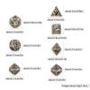 DND Dice Set Metal, Steampunk Hollow Metal D&D Dice 7 Set, Polyhedron Role Playing Dice Set for Dungeons and Dragon Game,TRPG, Role Playing Dice Games,E view 2