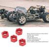 SPYMINNPOO 7mm Hex Combiner, Wheel Hub Hex Adapter Aluminum Alloy RC Wheel Hex Drive Adapter Compatible with FMS FCX24 1/24 RC Car (Red) view 4