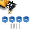 SPYMINNPOO 7mm Hex Combiner, Wheel Hub Hex Adapter Aluminum Alloy RC Wheel Hex Drive Adapter Compatible with FMS FCX24 1/24 RC Car (Blue) view 2