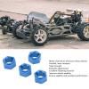SPYMINNPOO 7mm Hex Combiner, Wheel Hub Hex Adapter Aluminum Alloy RC Wheel Hex Drive Adapter Compatible with FMS FCX24 1/24 RC Car (Blue) view 4