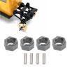 SPYMINNPOO 7mm Hex Combiner, Wheel Hub Hex Adapter Aluminum Alloy RC Wheel Adapter Compatible with FMS FCX24 1/24 RC Car (Color) view 2