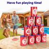 Hungdao 3 Sets Carnival Games Combo Set, Dart Board with Balls Plastic Cones Ring Bean Bags Toss Game for Boys Girls Adults Family Birthday Yard Indoor Outdoor(Classic Style) view 4