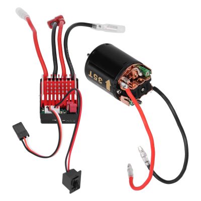 VGEBY RC Motor ESC Kit, High Torsion 540 Brushed Motor 360A ESC with T Plug for 1/10 RC Car Model (35T)