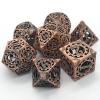DND Dice Set Metal, Steampunk Hollow Metal D&D Dice 7 Set, Polyhedron Role Playing Dice Set for Dungeons and Dragon Game,TRPG, Role Playing Dice Games,A view 1