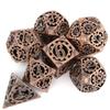 DND Dice Set Metal, Steampunk Hollow Metal D&D Dice 7 Set, Polyhedron Role Playing Dice Set for Dungeons and Dragon Game,TRPG, Role Playing Dice Games,A view 2