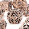 DND Dice Set Metal, Steampunk Hollow Metal D&D Dice 7 Set, Polyhedron Role Playing Dice Set for Dungeons and Dragon Game,TRPG, Role Playing Dice Games,A view 4
