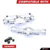 RCAWD Front & Rear Axle Housing Without Gears, Rear & Steering Axle Assembled Upgrades for 1/18 Axial UTB18 Capra Trail Buggy Crawlers Aluminum Parts AXI218001 Silver view 2