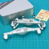 RCAWD Front & Rear Axle Housing Without Gears, Rear & Steering Axle Assembled Upgrades for 1/18 Axial UTB18 Capra Trail Buggy Crawlers Aluminum Parts AXI218001 Silver view 3
