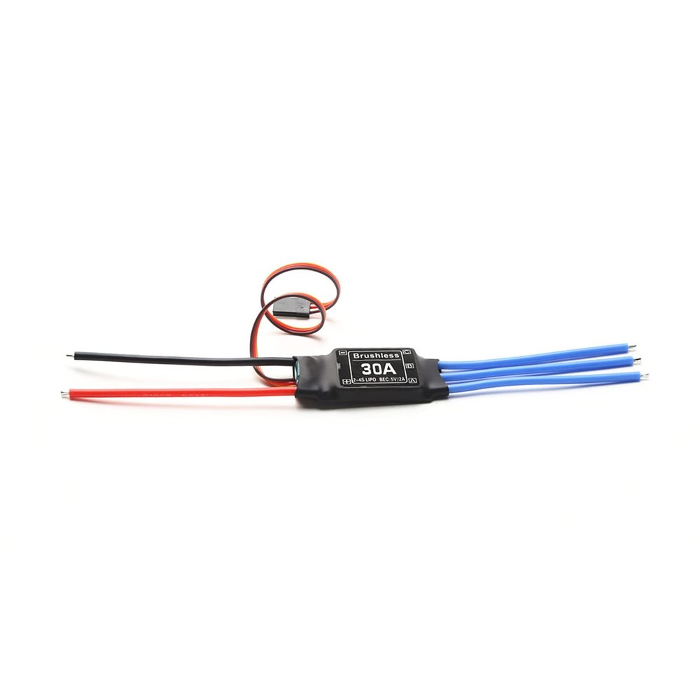 GoolRC 30A Brushless ESC 2-4S Electronic Speed Controller with 5V 2A BEC 3.5MM Banana Head for Airplane Aircraft Helicopter Boat FPV F450 Mini Quadcopter Without Plug